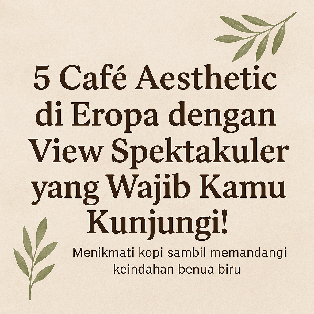 🌿 5 Café Aesthetic di Eropa dengan View Spektakuler yang Wajib Kamu Kunjungi!